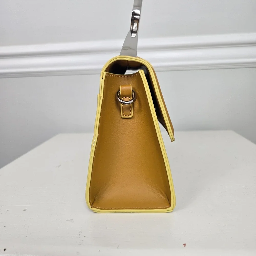 Harry Potter x Fred Segal Hufflepuff Handbag Yellow Faux Leather 9.5
